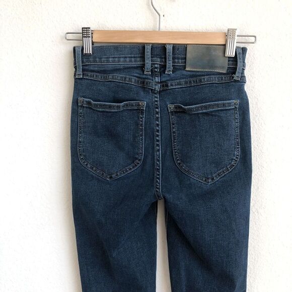 Tularosa Nora Skinny Jeans Size 24 High Rise Patch Pockets Stretch Button Front - Picture 7 of 10